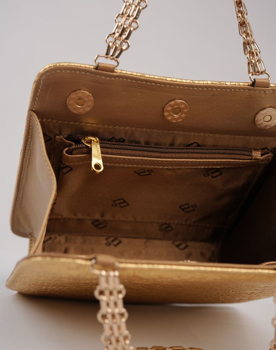 Textured Gold Clutch