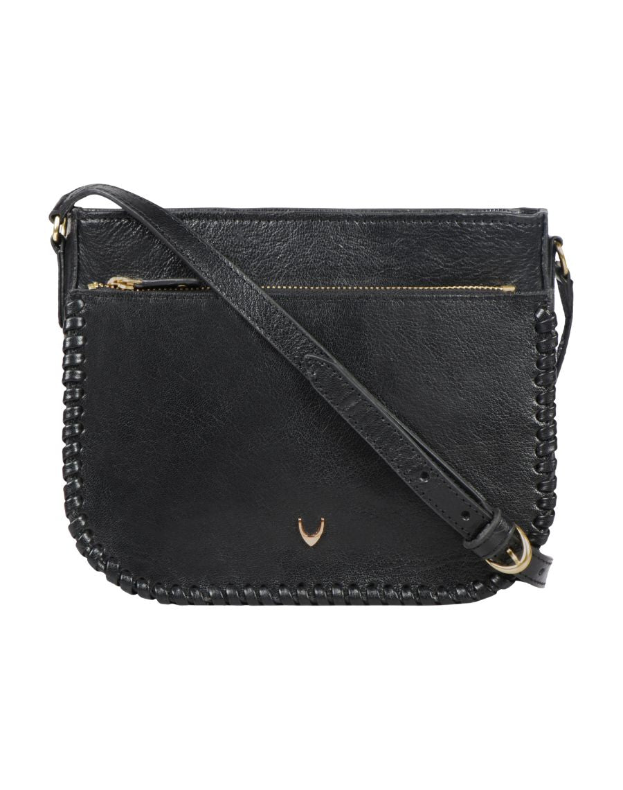 Valonia 03 Black Leather Sling Bag
