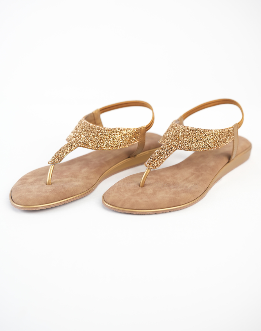 Sandal Mid Wedge - Shiny Backstrap