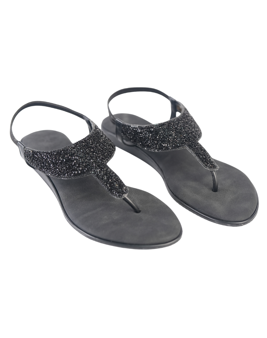 Sandal Mid Wedge - Shiny Backstrap