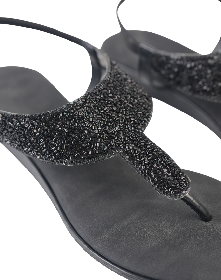 Sandal Mid Wedge - Shiny Backstrap