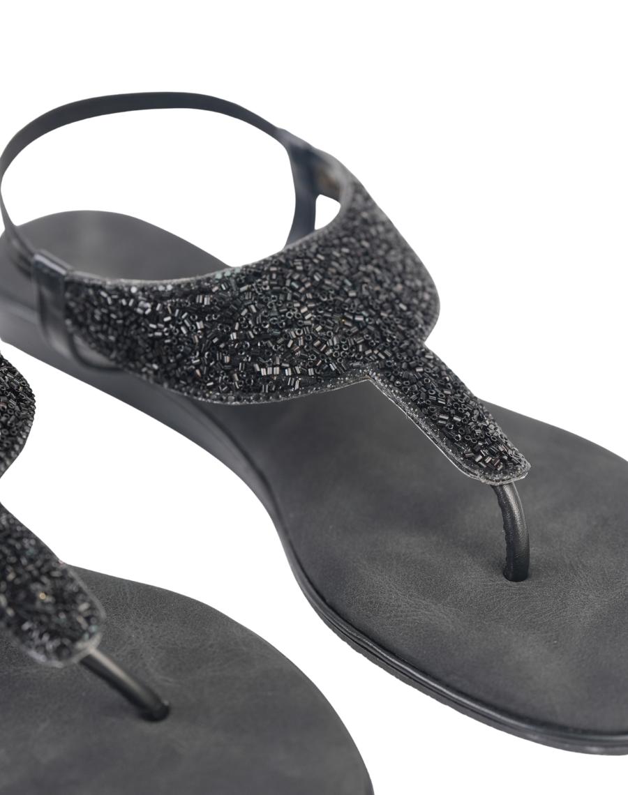 Sandal Mid Wedge - Shiny Backstrap