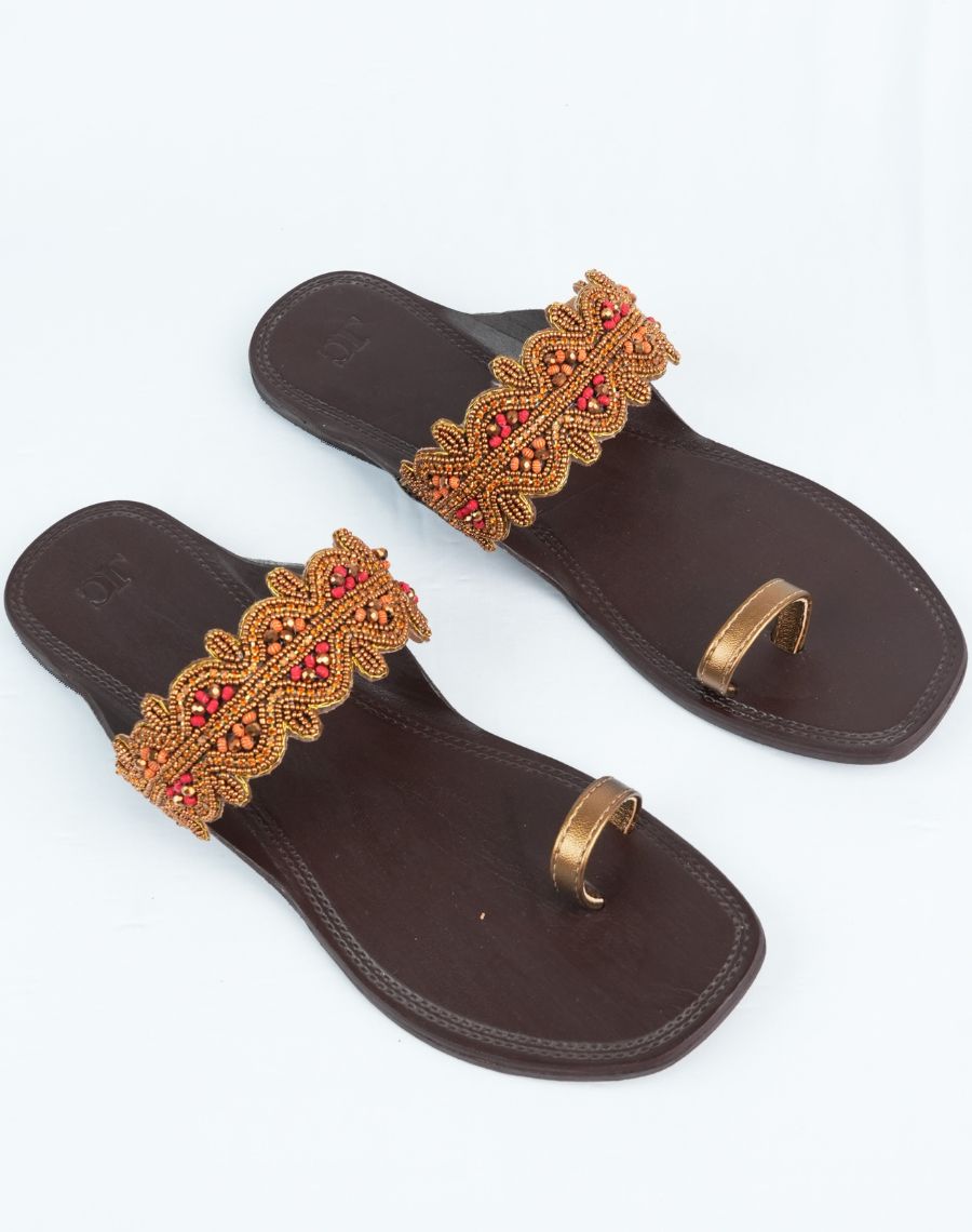Kolhapuri Flat - Color Beaded