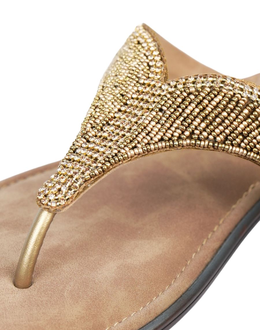 Flat Sandal - Beaded Thong