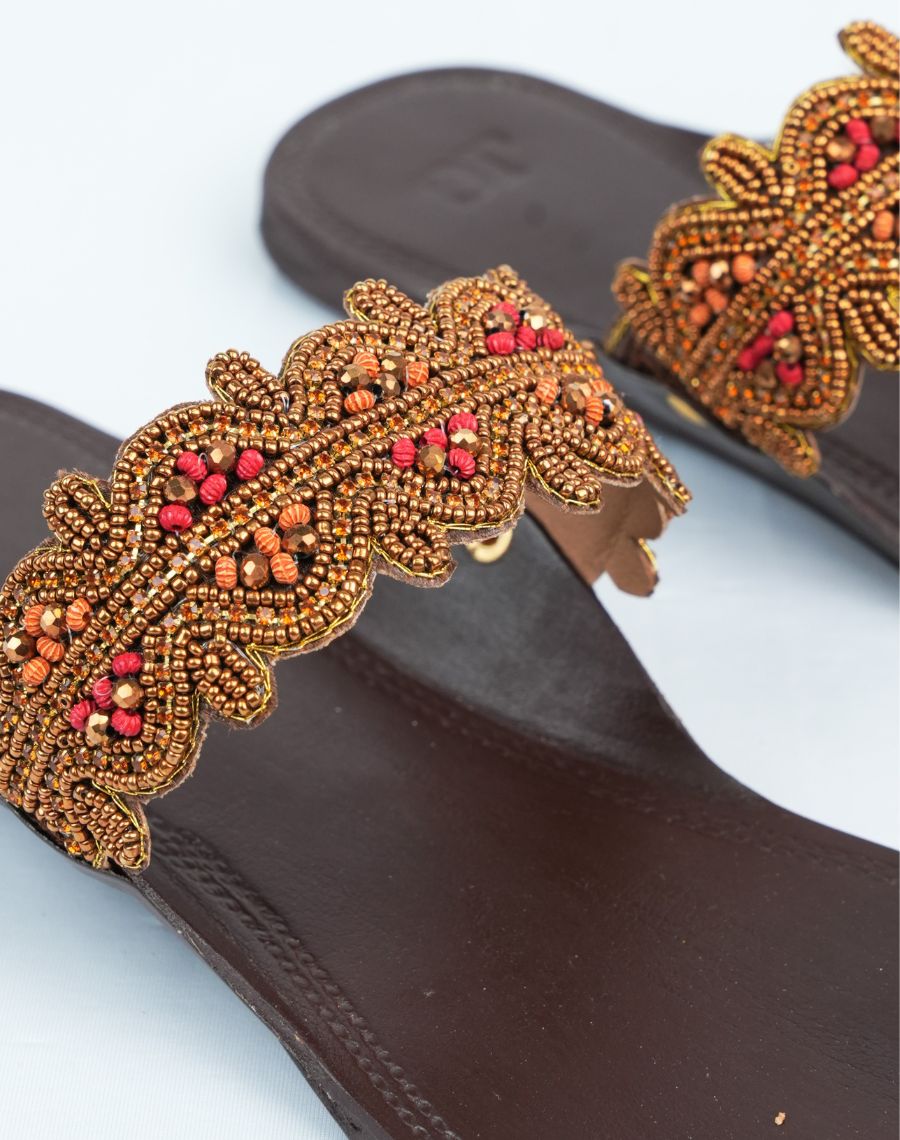 Kolhapuri Flat - Color Beaded