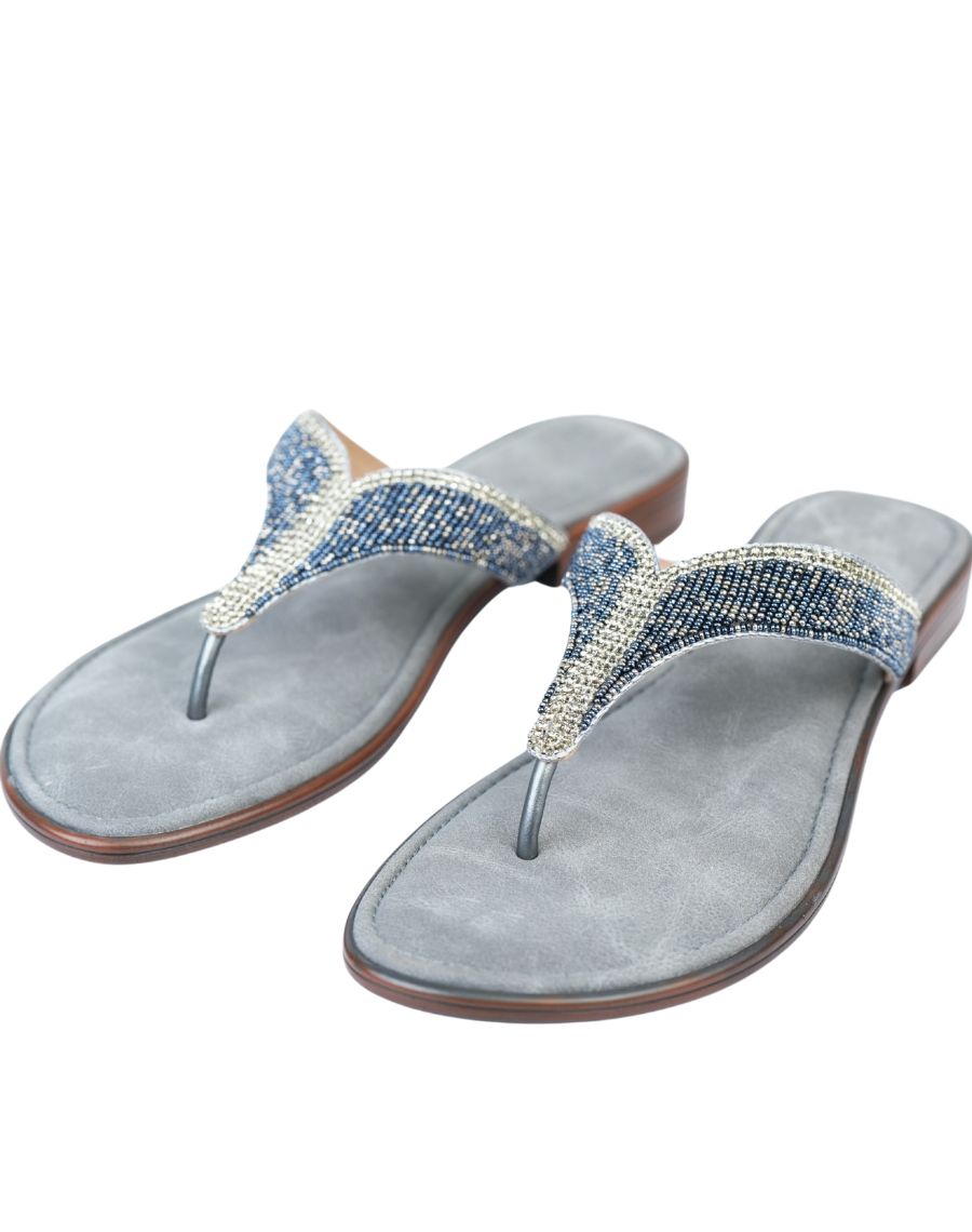 Flat Sandal - Beaded Thong