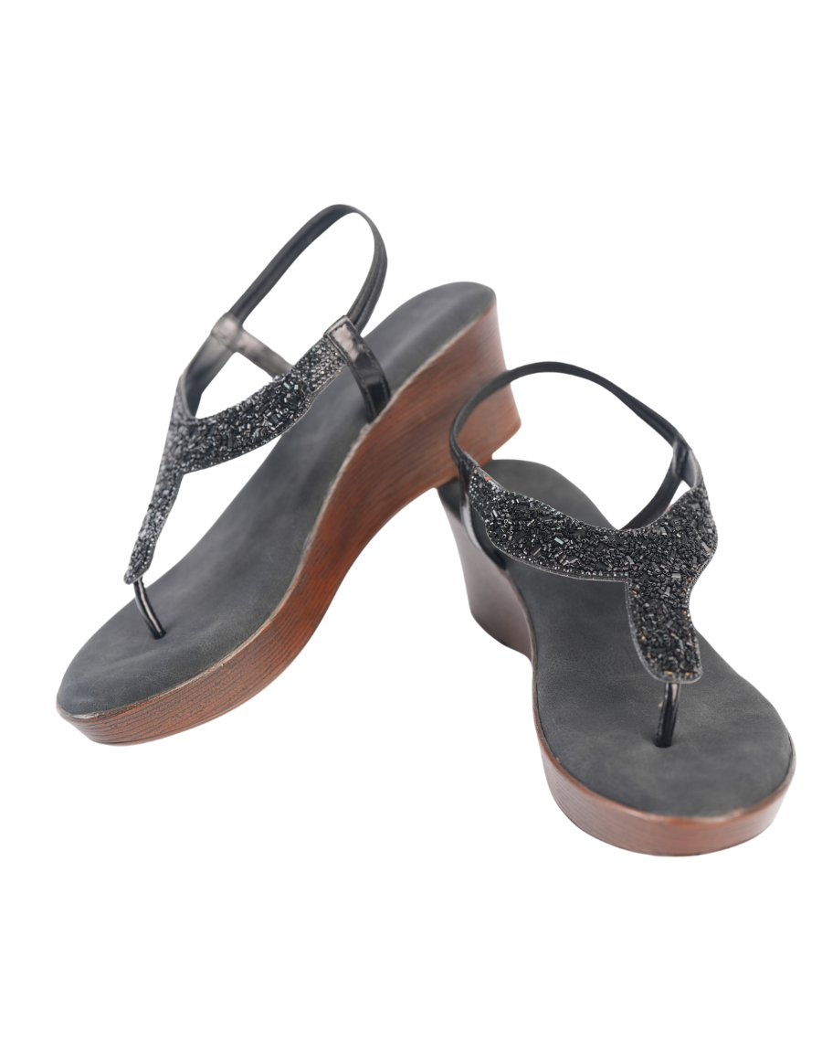 Sandal Mid Wedge - Shiny Backstrap