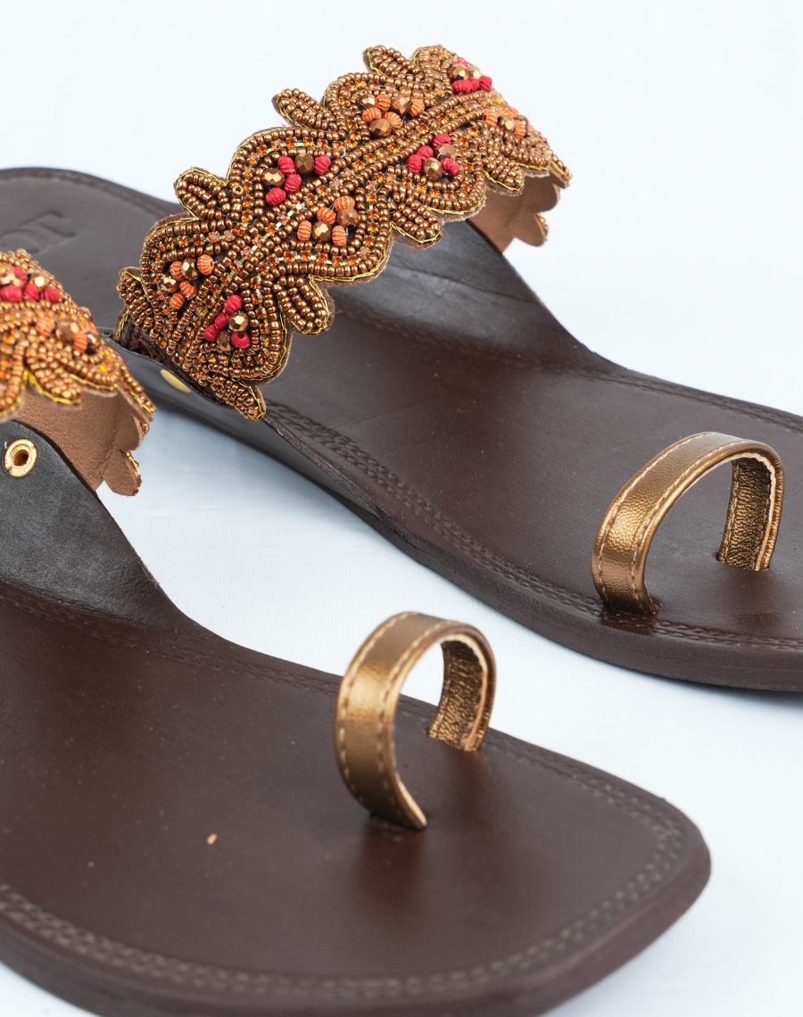 Kolhapuri Flat - Color Beaded