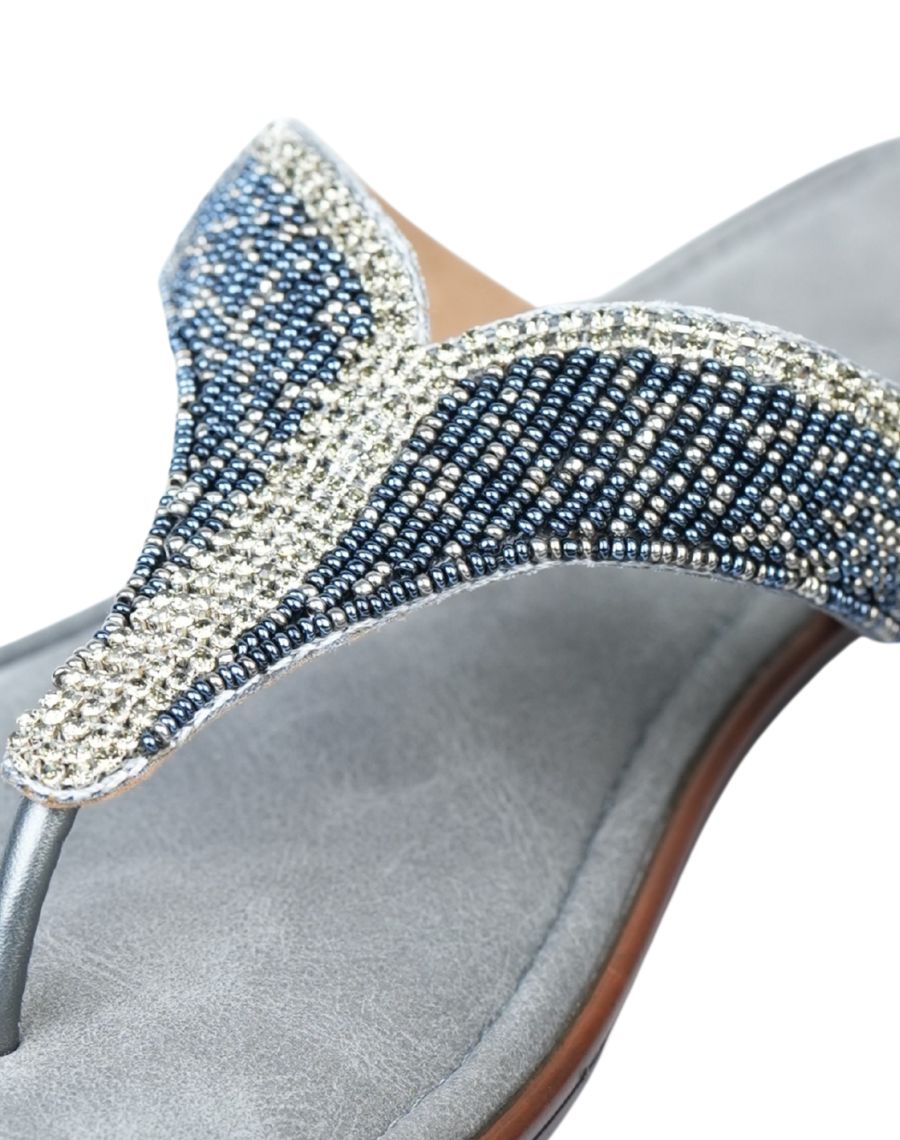 Flat Sandal - Beaded Thong