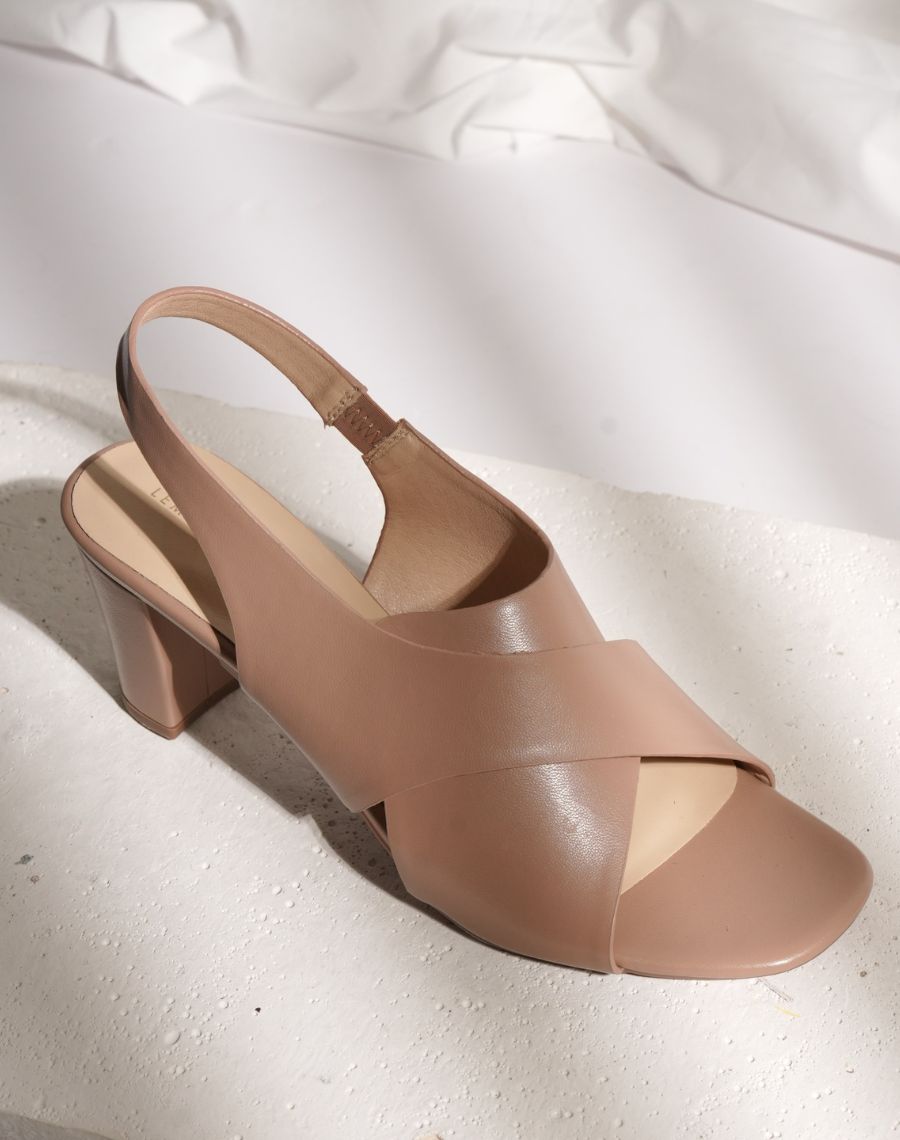 Mid heel Sandal - Cross Back Strap