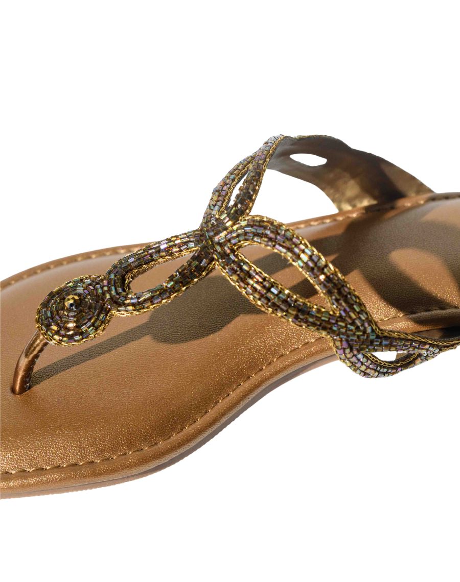 Flat Sandal Beaded
