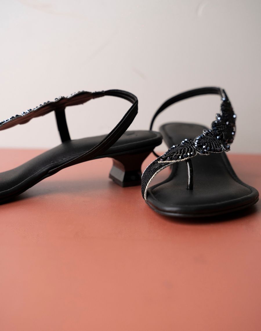 Mid Heel Sandal - Side Curve