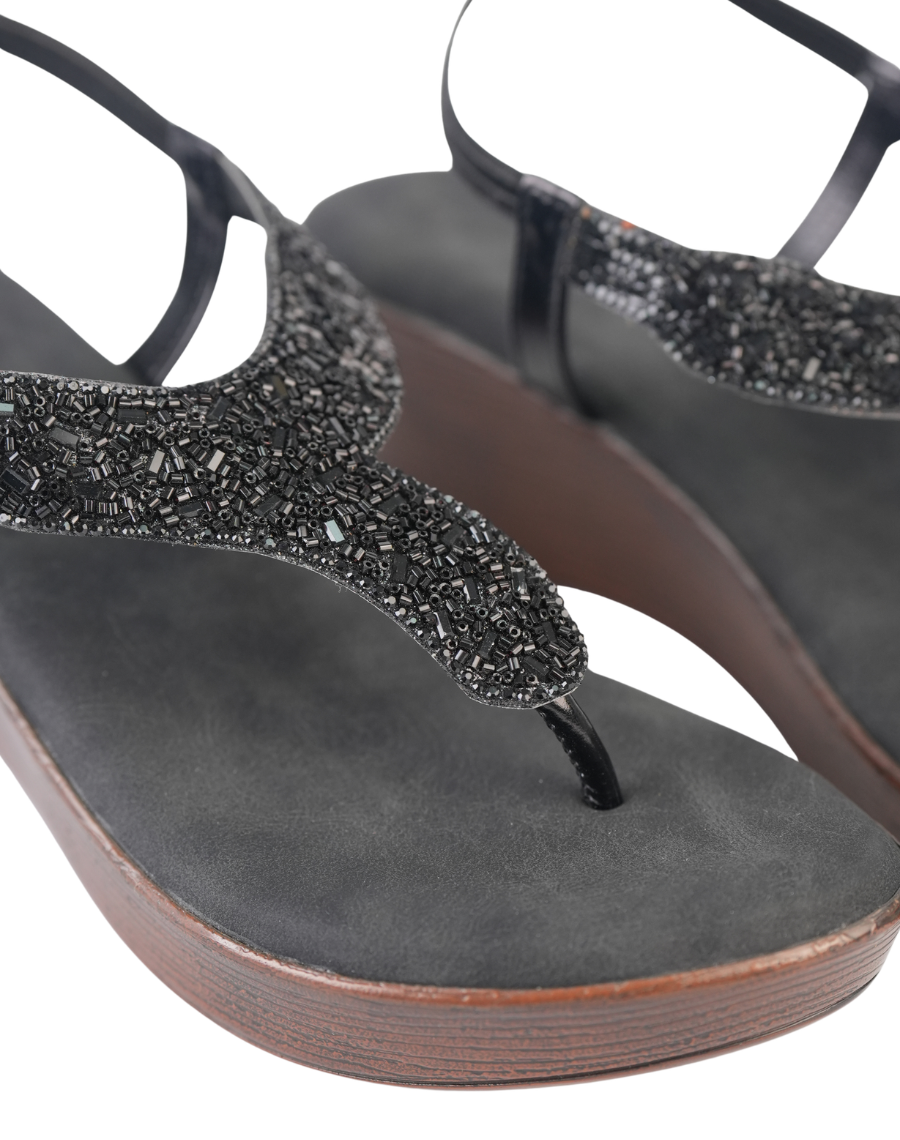 Sandal Mid Wedge - Shiny Backstrap