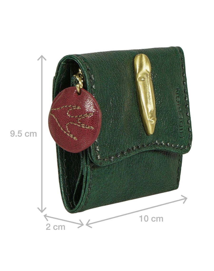 Pharaoh W1 Green Leather Trifold Wallet