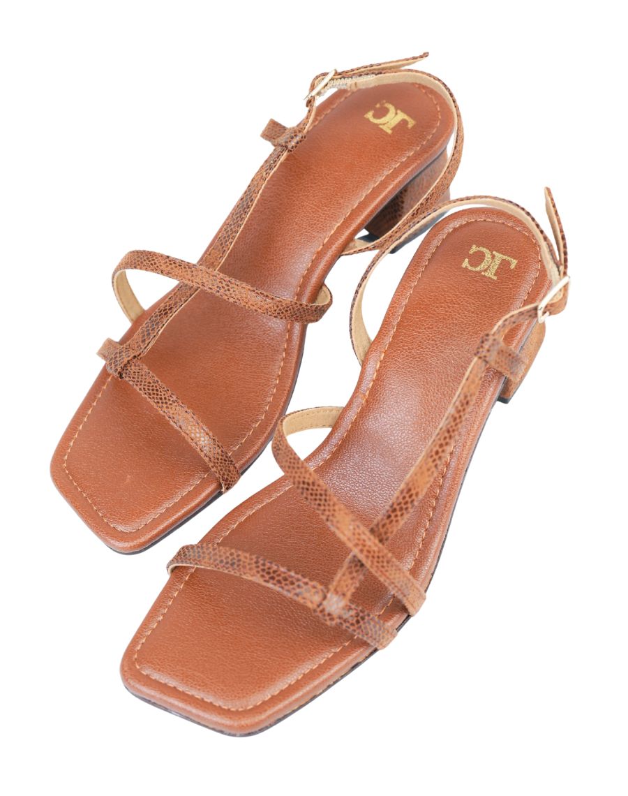 Mid Heel Sandal - Thin Strap