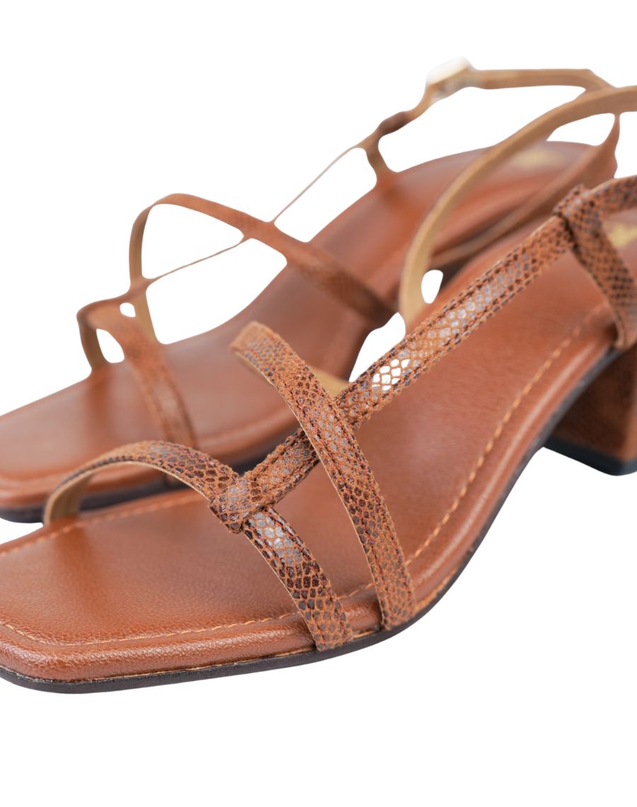 Mid Heel Sandal - Thin Strap