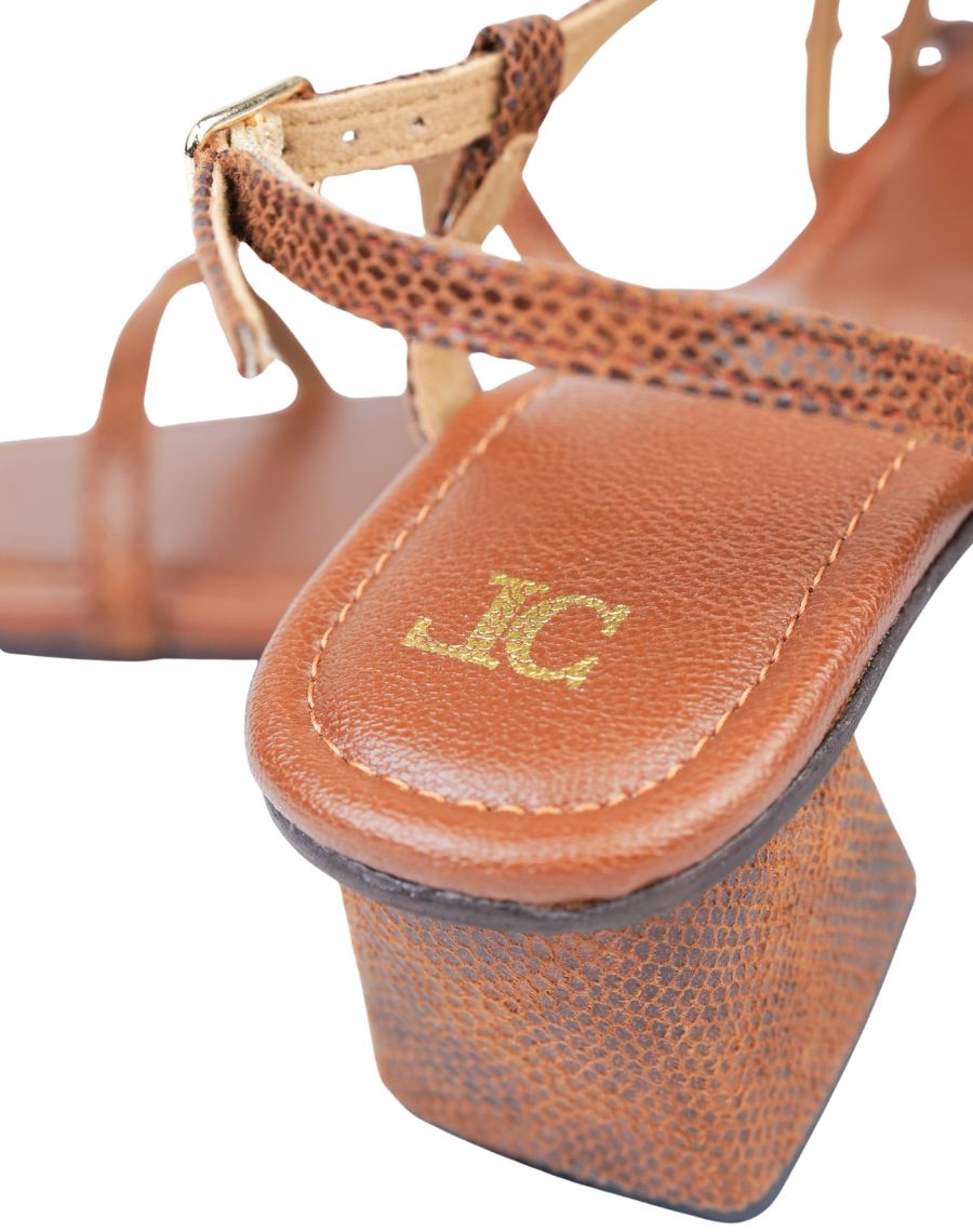 Mid Heel Sandal - Thin Strap