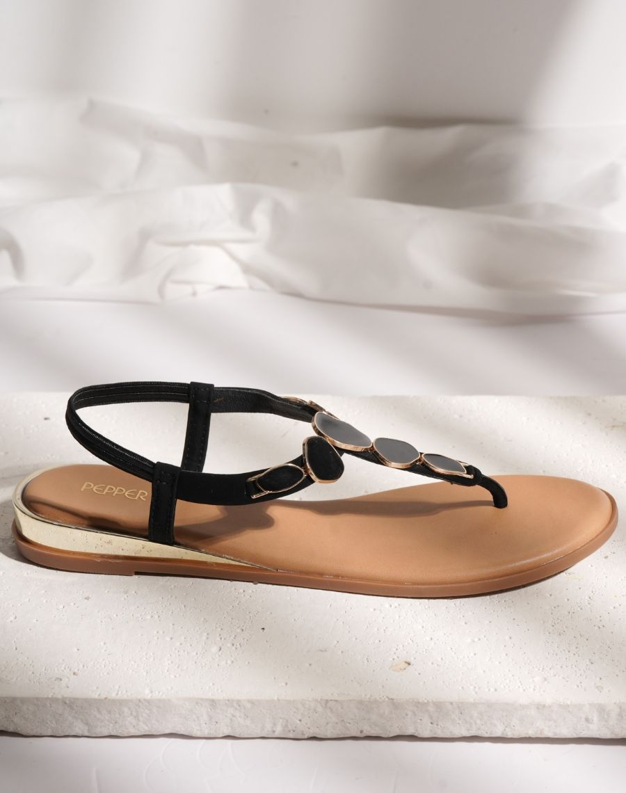 Flat Sandal - Stone - Back Strap