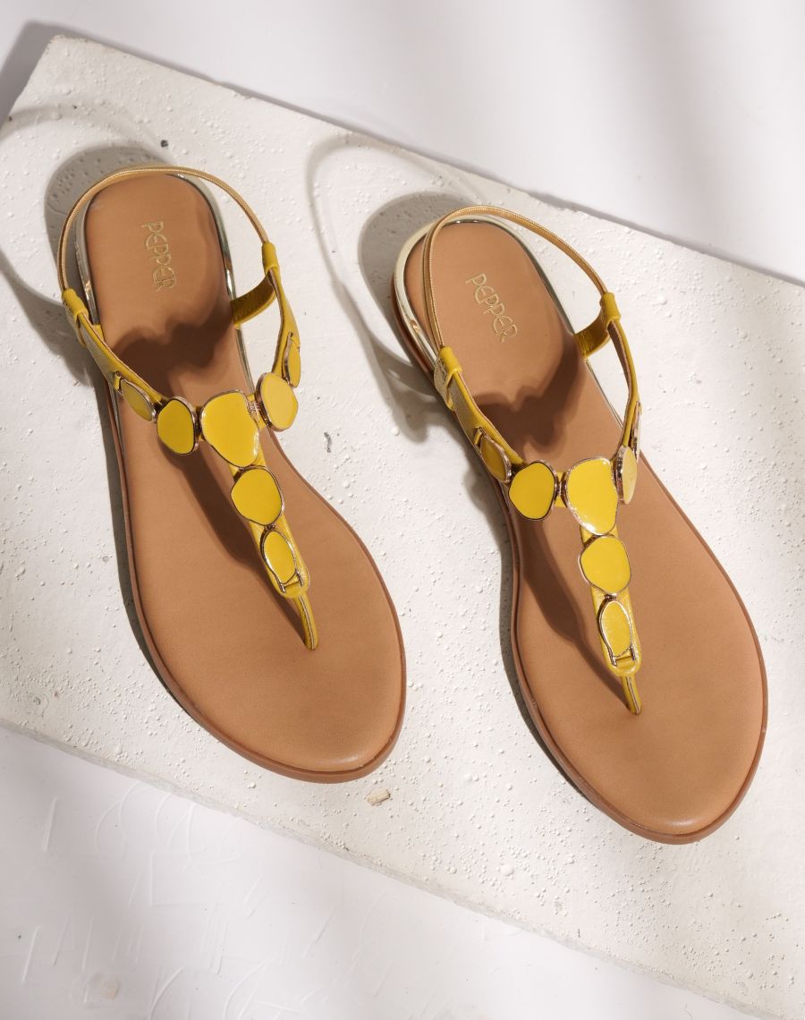 Flat Sandal - Stone - Back Strap