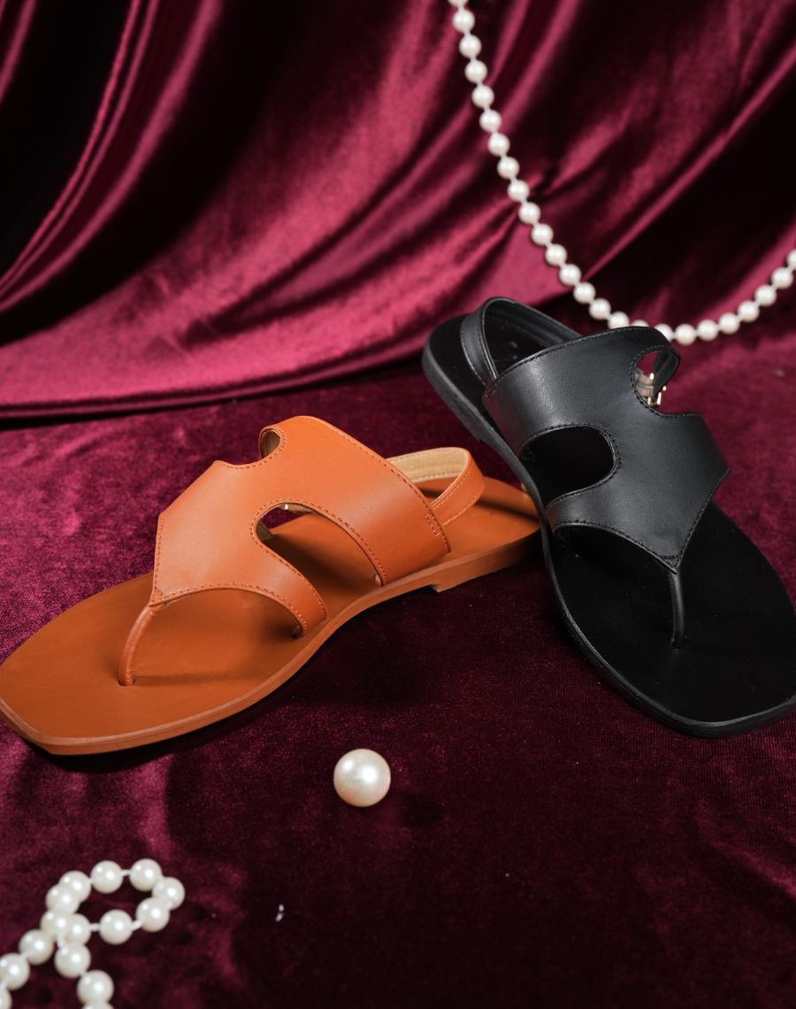 Flat Sandal - Solid - Backstrap