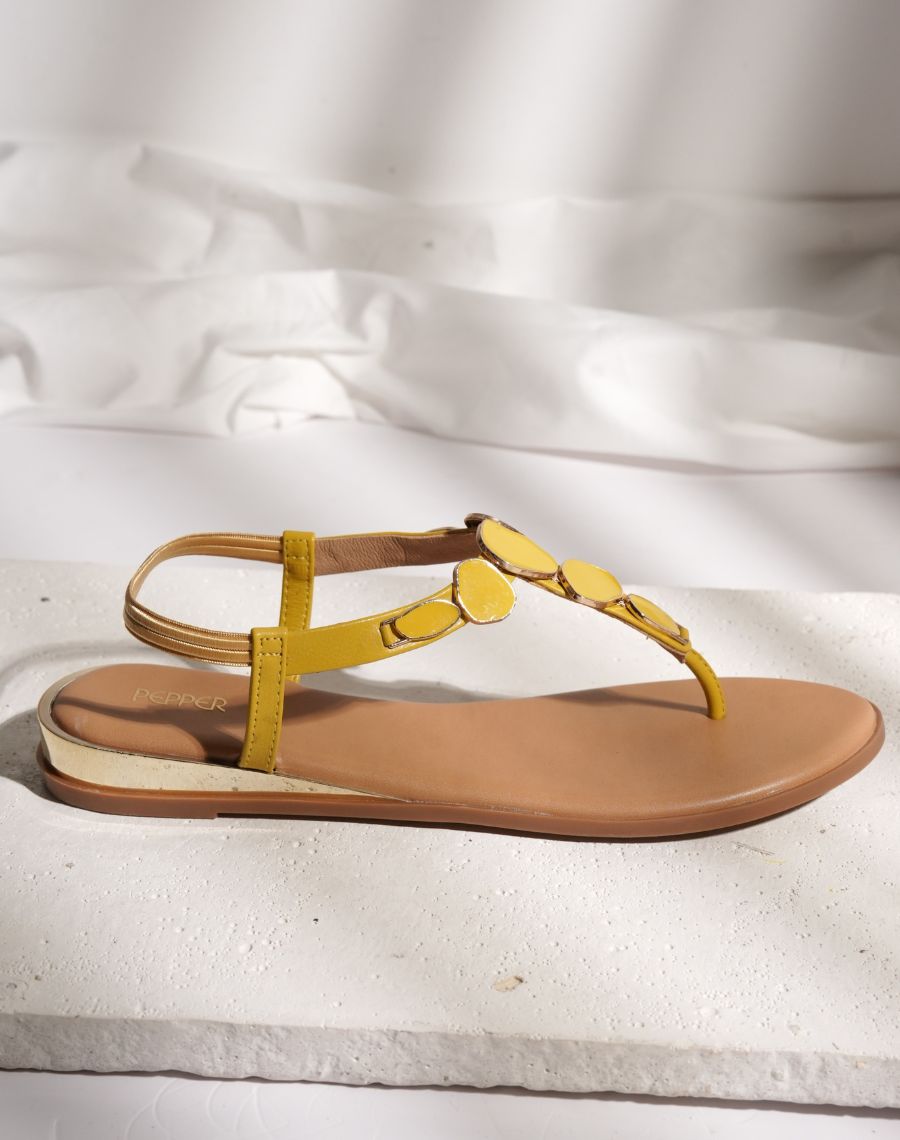 Flat Sandal - Stone - Back Strap