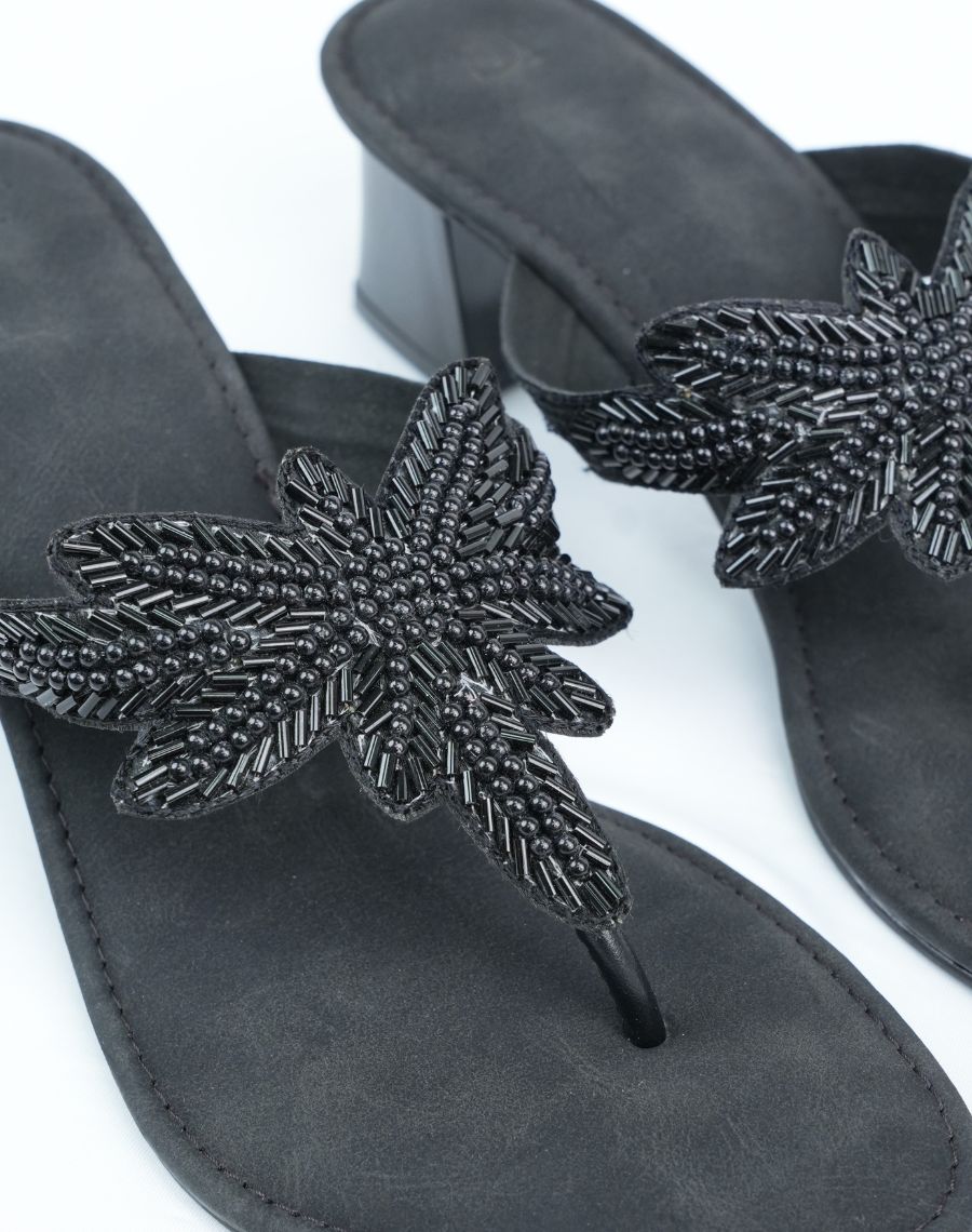 Mid Heel Sandal - Bugal Bead