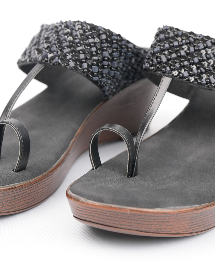 Midwedge Sandal - Sequin Upper