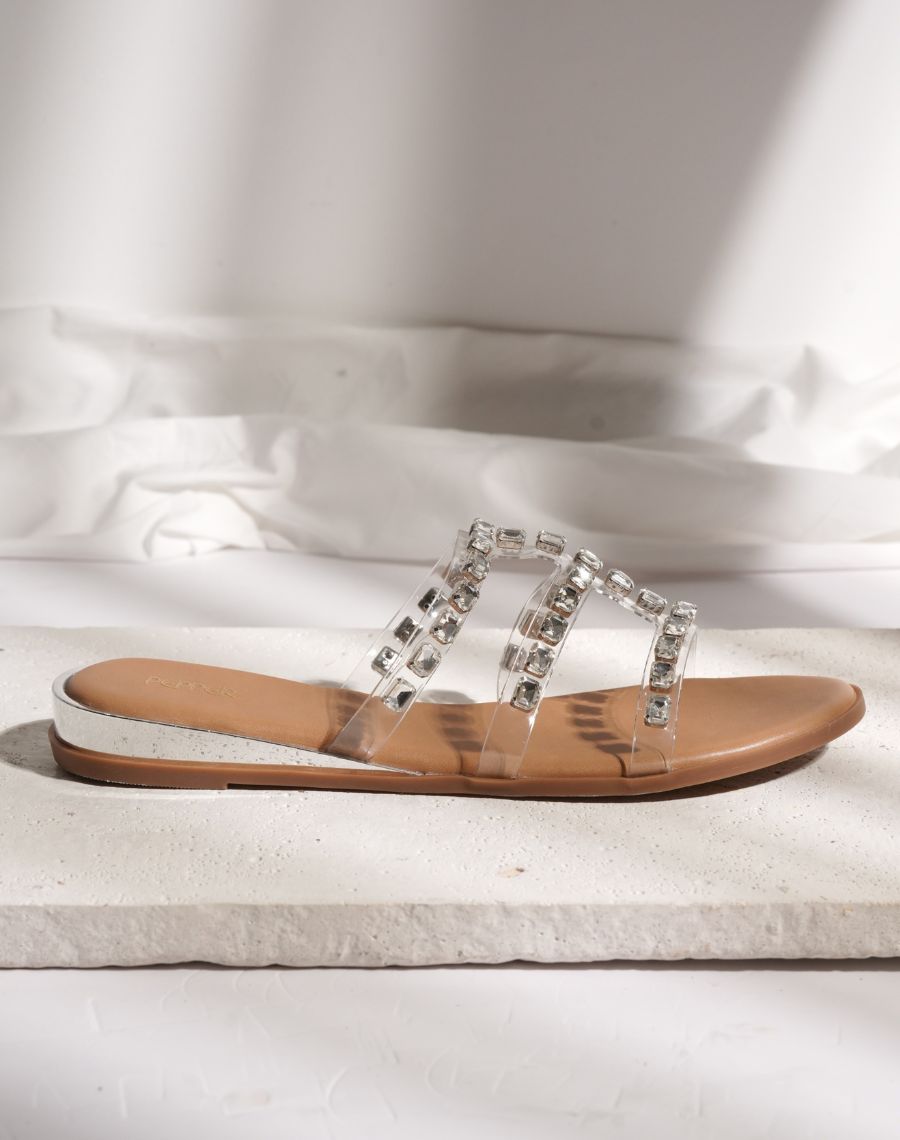 Flat Sandal - Stone Straps