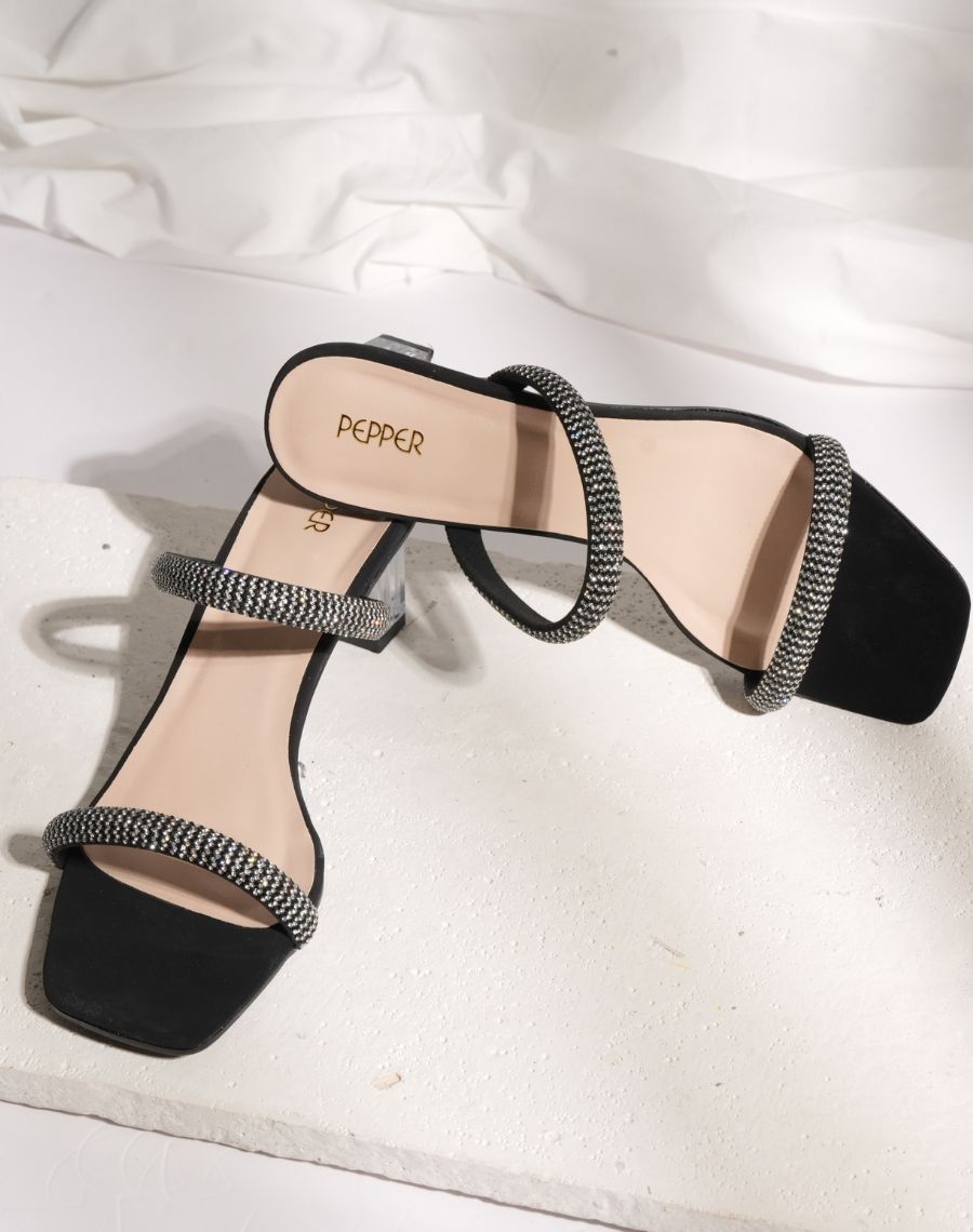 Mid Heel - Shinny Strap