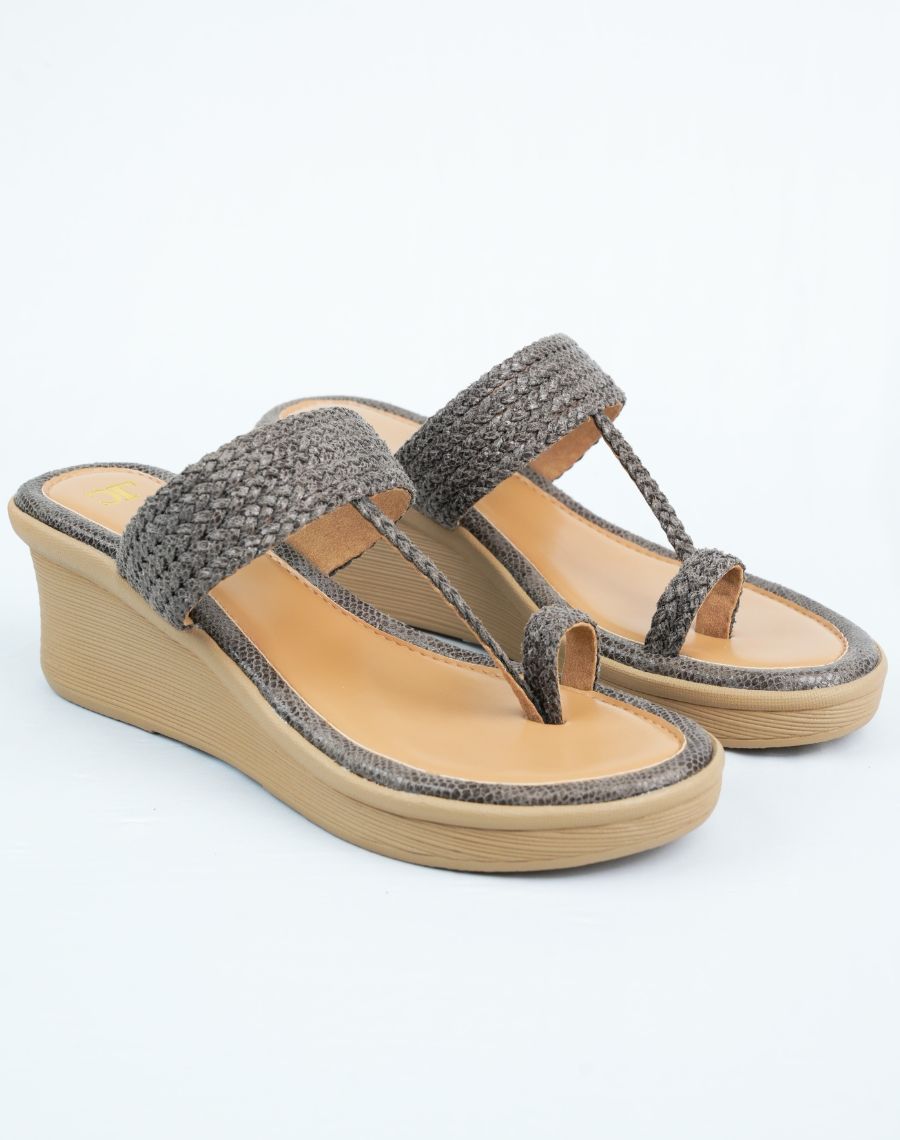 Mid Wedge Sandal - Animal Print