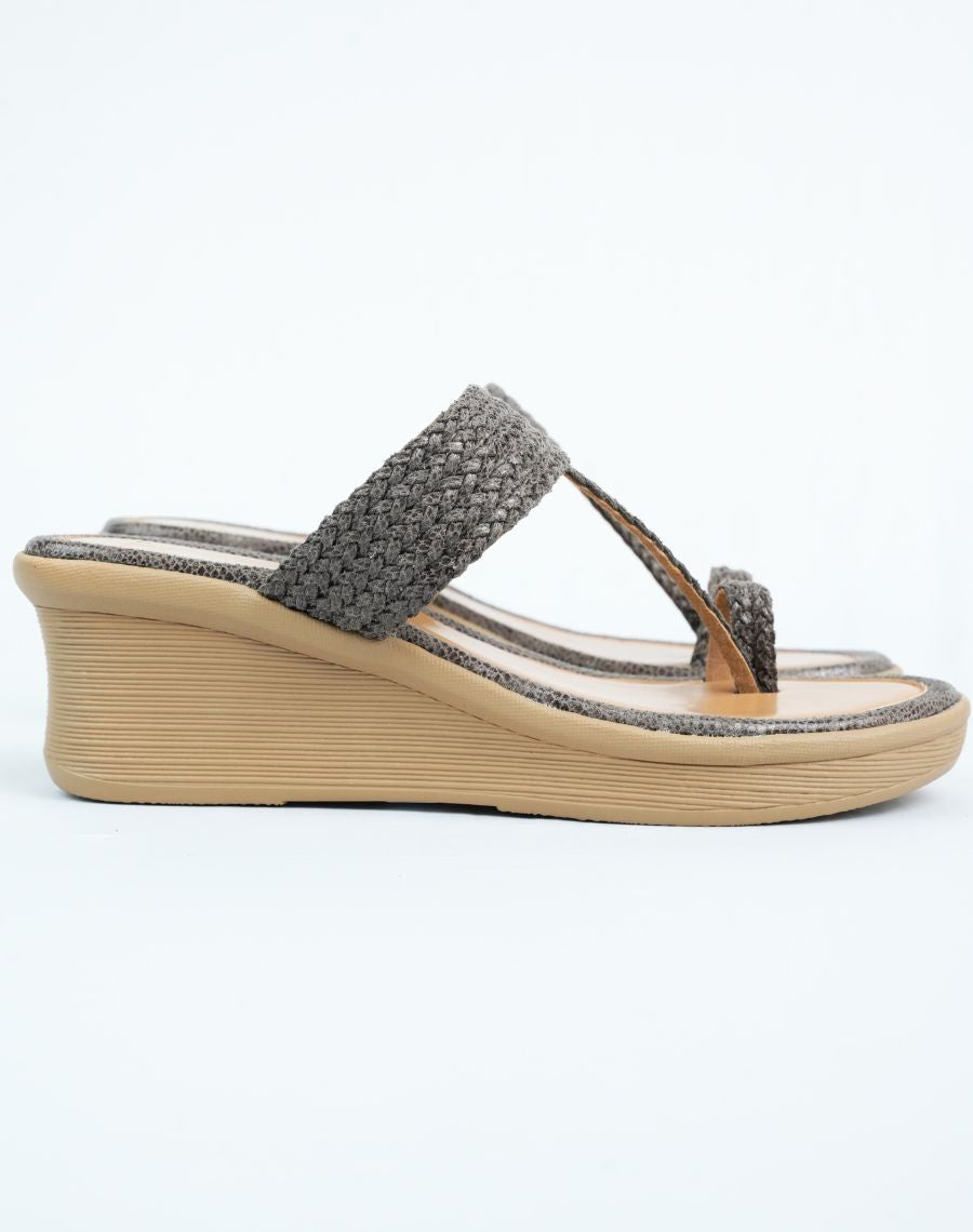 Mid Wedge Sandal - Animal Print