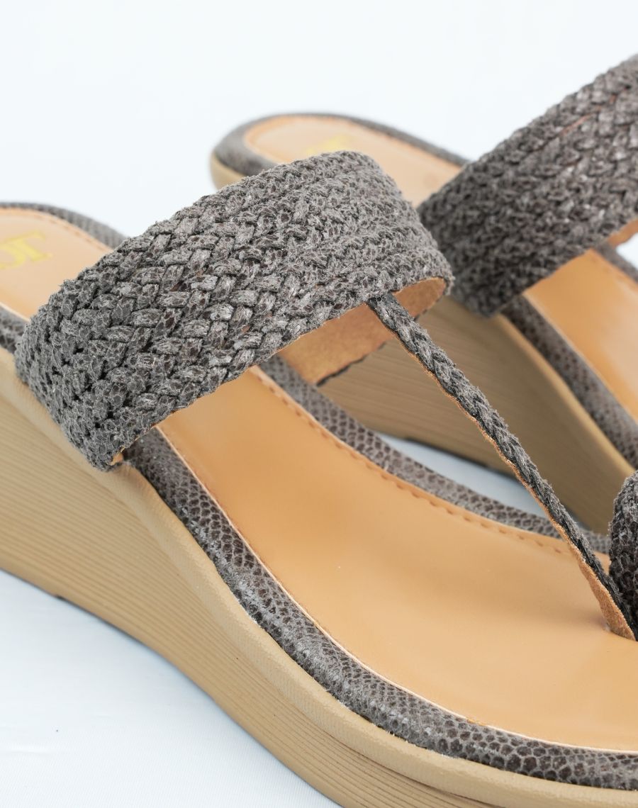 Mid Wedge Sandal - Animal Print