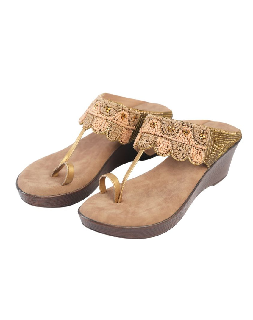Midwedge Sandal - Sequin Toe Ring