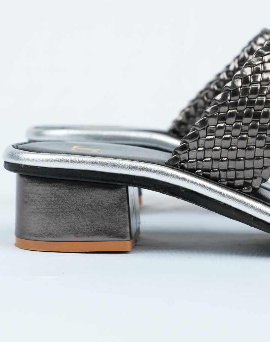 Mid Heel Sandal - Weaving Upper