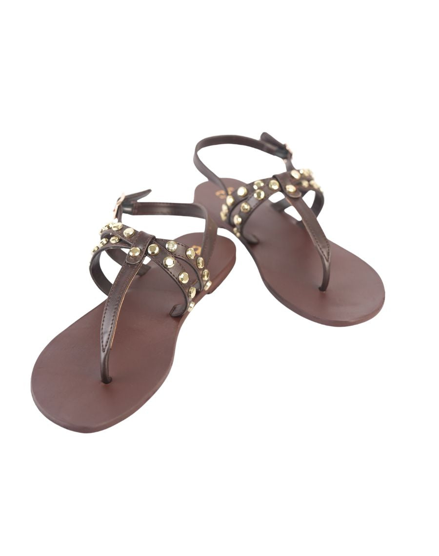 Flat Sandal - Studed