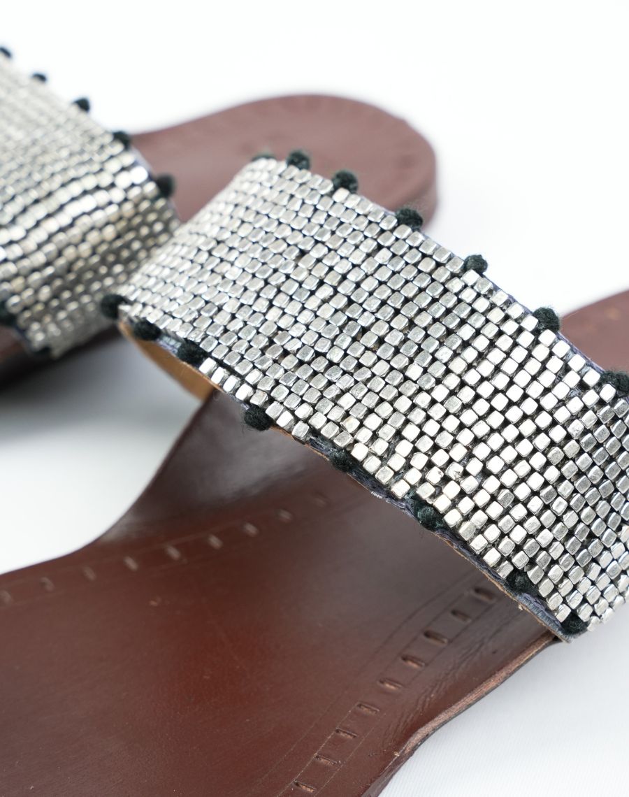 Flat Sandal Kolhapuri - Beaded