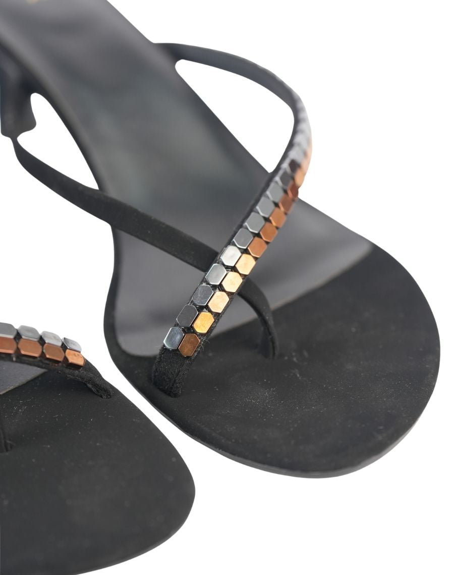 Kitten Heel - Cross Sequin