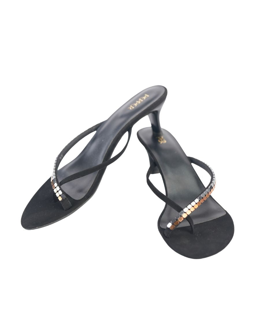 Kitten Heel - Cross Sequin