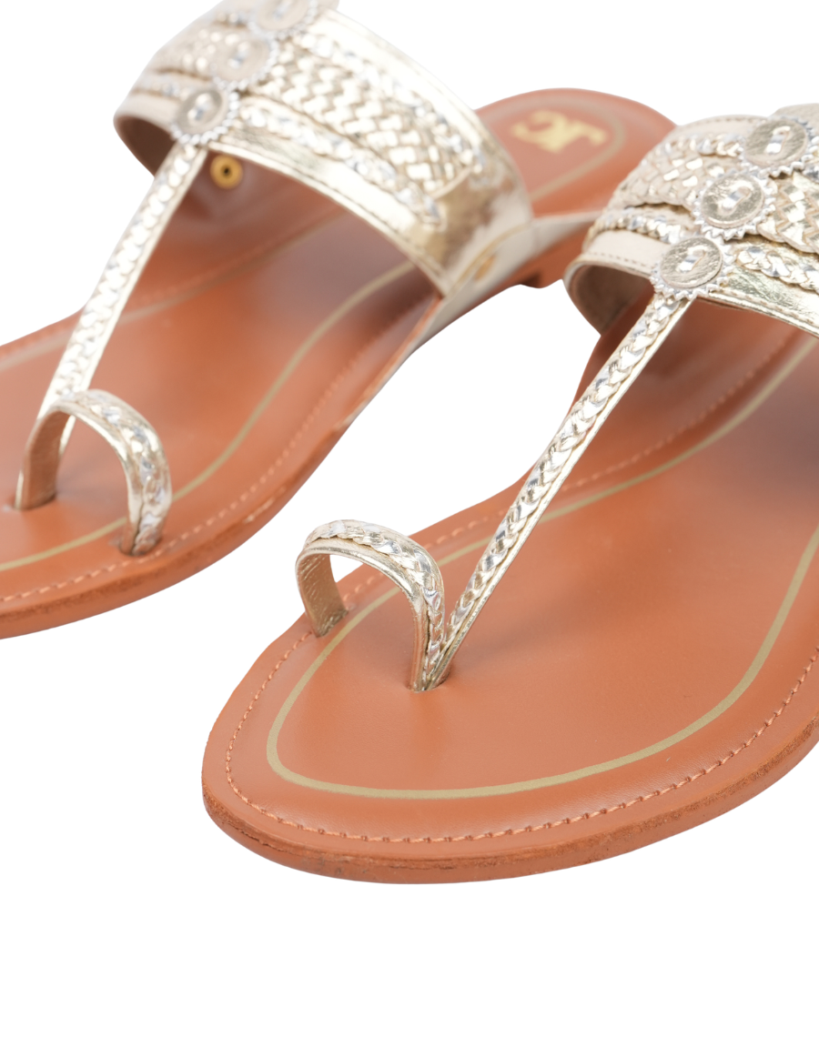 Kolhapuri Flats - Plaited Tansole