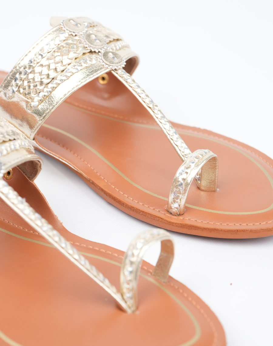 Kolhapuri Flats - Plaited Tansole