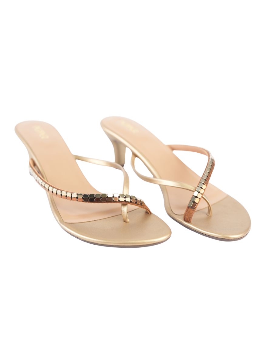 Kitten Heel - Cross Sequin