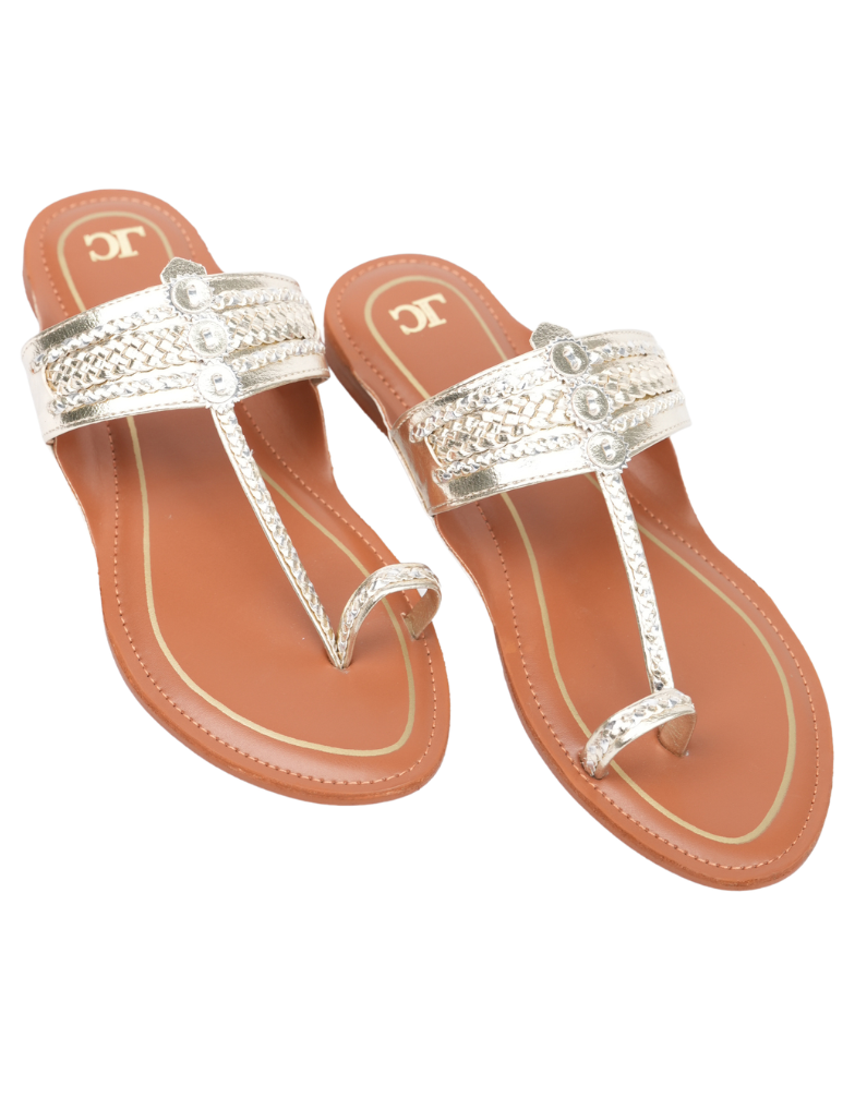 Kolhapuri Flats - Plaited Tansole