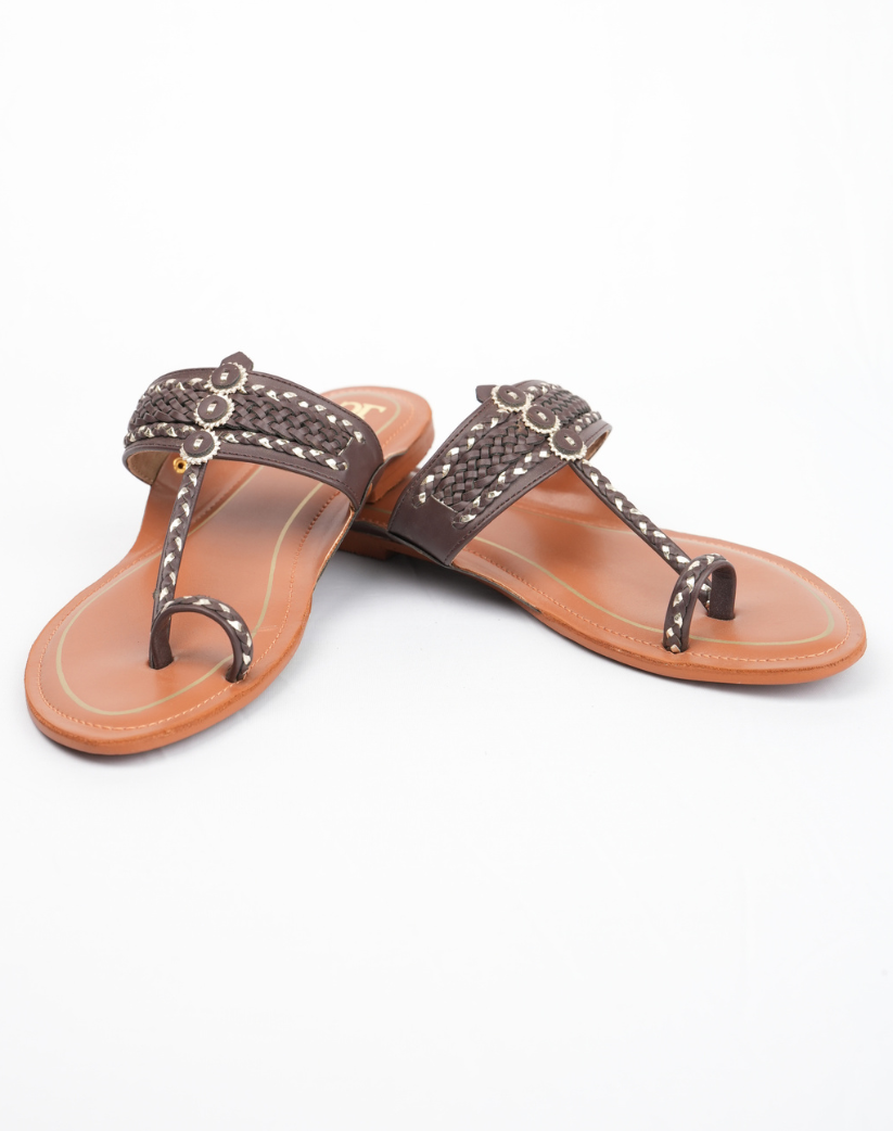 Kolhapuri Flats - Plaited Tansole