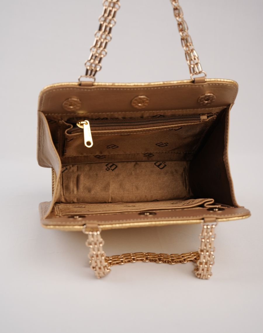 Textured Gold Clutch