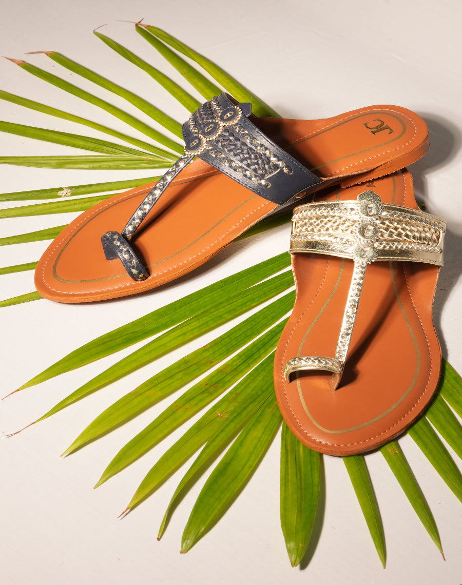 Kolhapuri Flats - Plaited Tansole