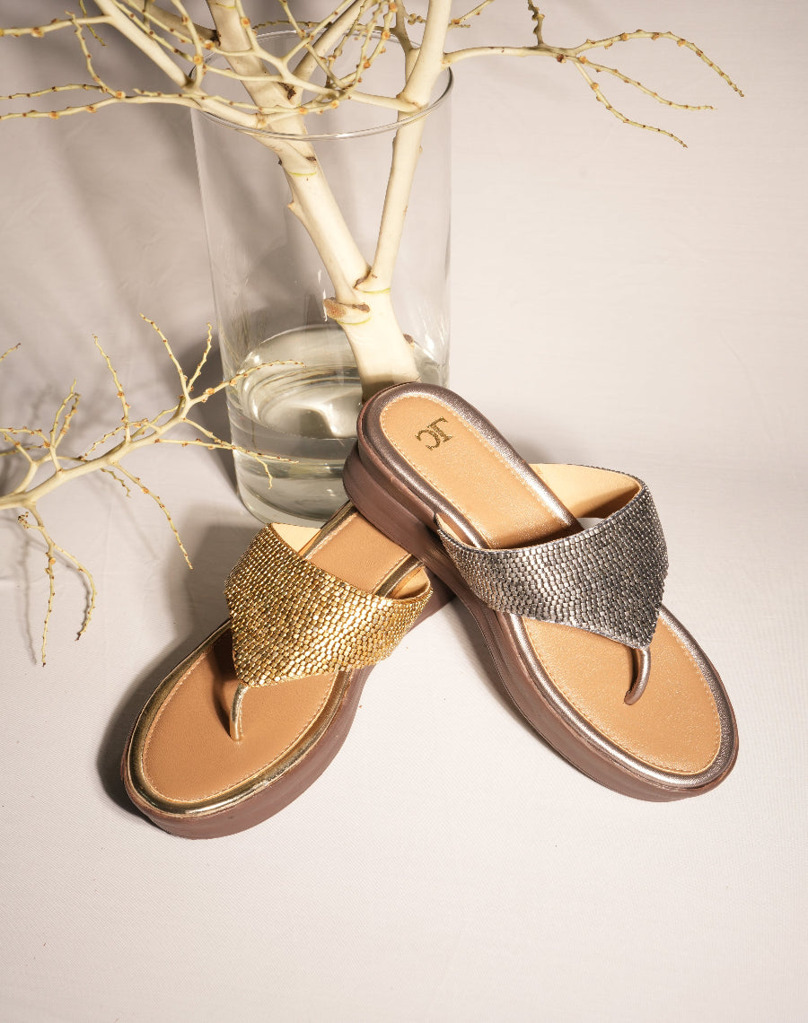 Flat Beaded - Midwedge Sandal