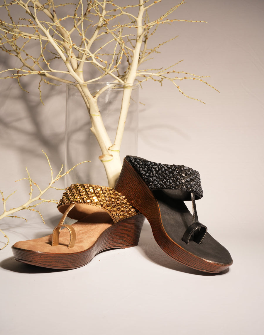Midwedge Sandal - Sequin Upper