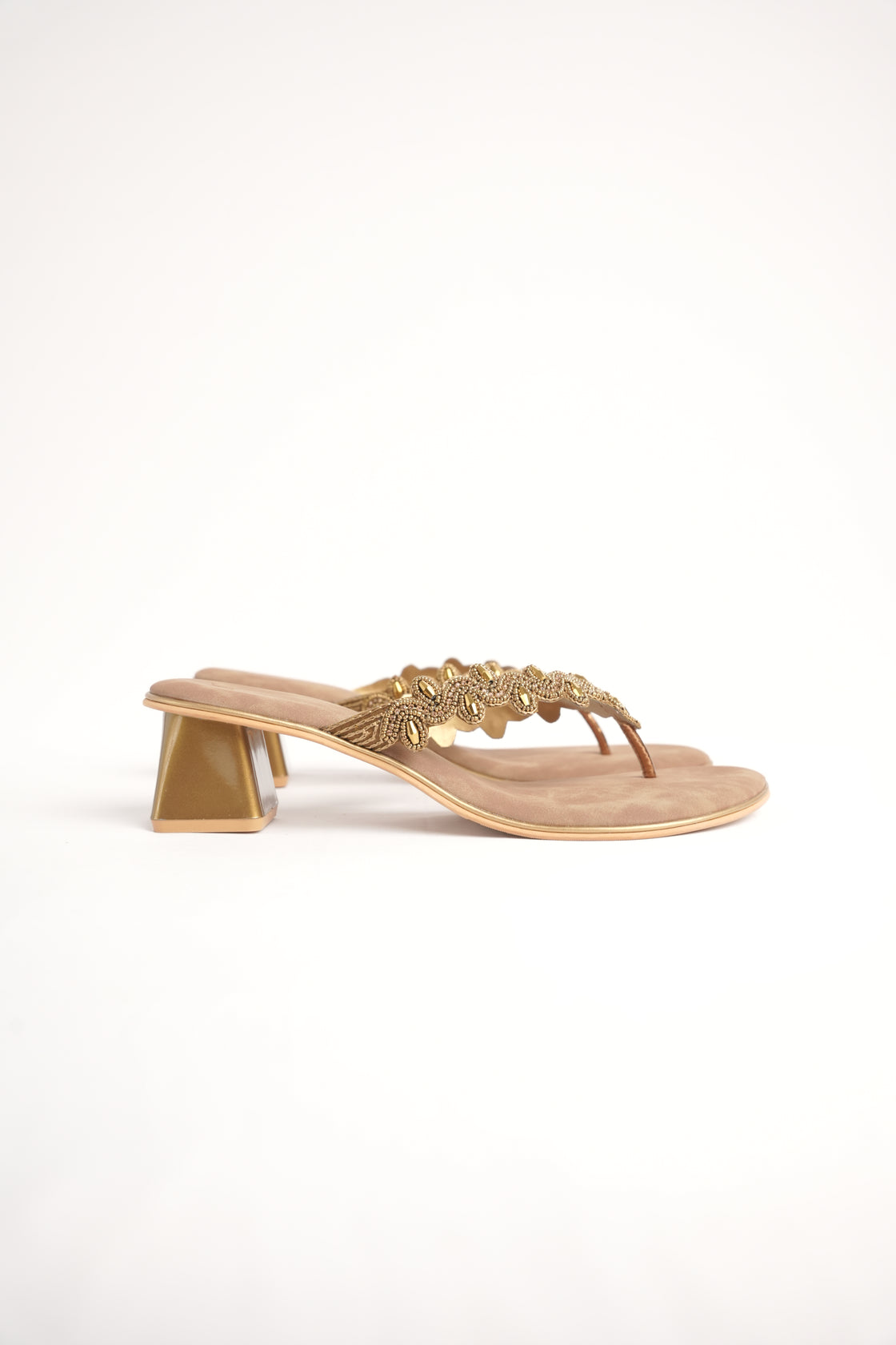 Embellished Block Heel Sandal
