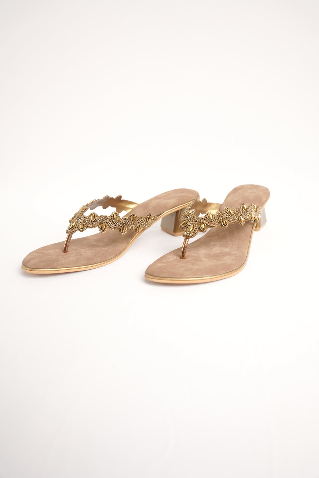 Embellished Block Heel Sandal