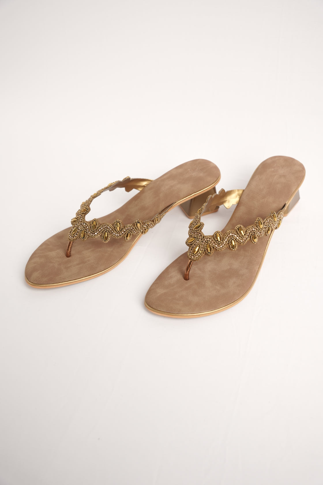 Embellished Block Heel Sandal
